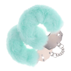 Ouch - Heavy-Duty Fluffy Hand Cuffs - Powder Green 照片