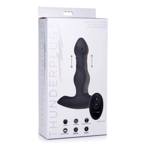 Thunderplugs - Thrusting Vibro Plug - Black photo