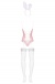 Obsessive - 兔女郎服裝 4件裝 - 粉紅色 - L/XL 照片-11