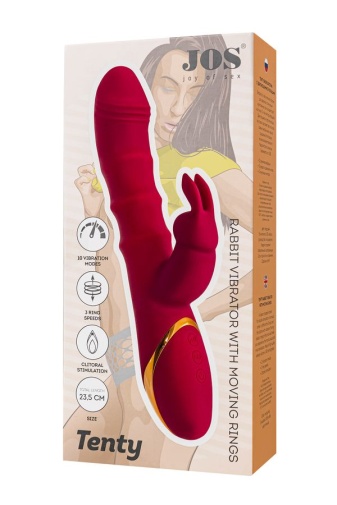 JOS - Tenty Rabbit Vibrator - Burgundy photo