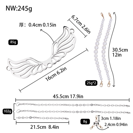 FAAK - Desire Wing Chain Chastity Panties 照片