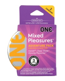 One Condoms - Mixed Pleasures Condoms 3's Pack photo