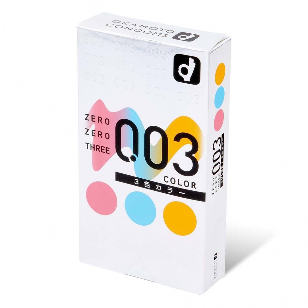 Pink is popular among both boys and girls, Blue is considere... Okamoto - Zero Zero Three 0.03 3-colors (Japan Edition) 12's Pack photo-3