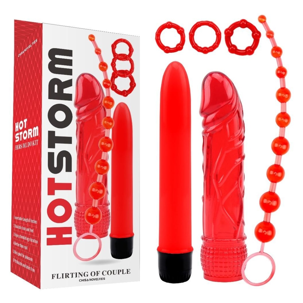 Material:TPE+ABS+PVC Chisa - Flirting of Couple Set w/ Dildo+Anal Bead+Rings photo-9
