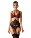 Obsessive - Parisel Set 3 pcs - Burgundy - 2XL/3XL photo