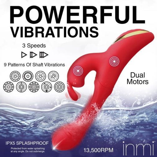 Inmi - Rabbit Flick Vibrator - Red photo