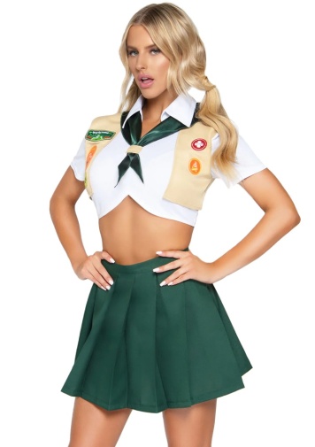 Leg Avenue - Sexy Scout Uniform Costume - Green - XS photo