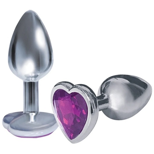 Icon Brands - Silver Starter Heart Plug - Purple photo