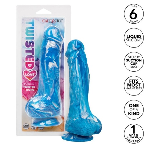 CEN - 6" Twisted Realistic Dildo - Blue 照片