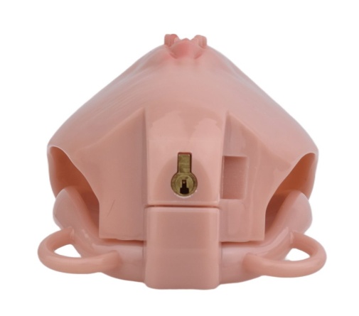 FAAK - Clitoris Chastity Cage w Belt & Plug - Skin 照片