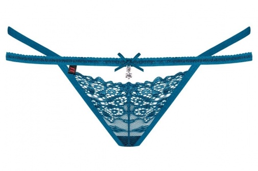 Obsessive - 838-THO-6 Thong - Turquoise - S/M photo