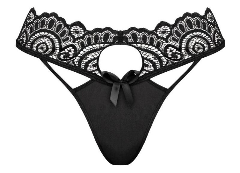 Underneath - Coco Thong Set 3 pcs - Black - S/M photo