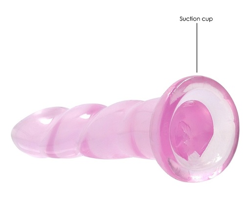 RealRock - 7" Wave Non-Realistic Dildo - Pink photo