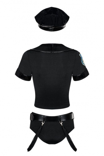 Obsessive - Police 5 pcs Costume - Black - S/M photo