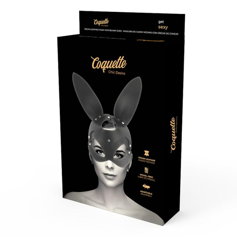 Coquette - Mask w Bunny Ears - Black photo