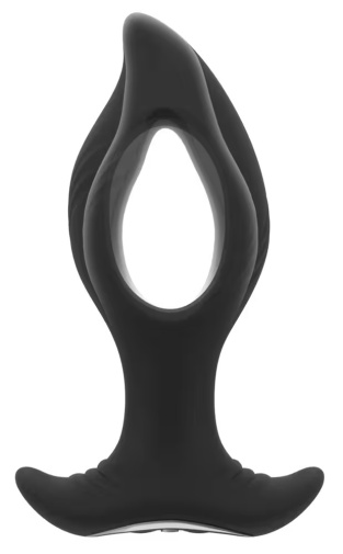 ANOS - Vibro Butt Plug w Hole - Black 照片