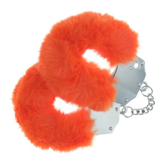 Ouch - Heavy-Duty Fluffy Hand Cuffs - Orange 照片