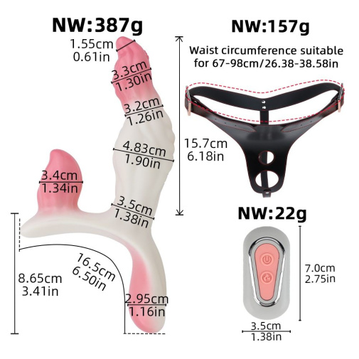 FAAK - Desire Arc Vibro Three Head Strap-On photo