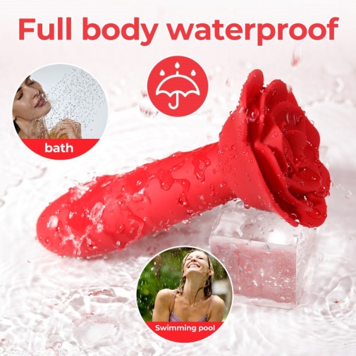 Secwell - Rose Thrusting Vibrator - Red photo