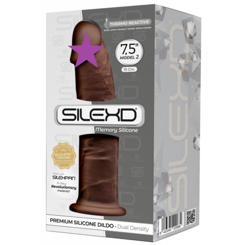 Silexpan - 7.5'' Dual Destiny Premium Silicone Dildo - Brown photo