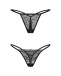 Obsessive - Clara Thong 2pcs - Black - L/XL 照片-4