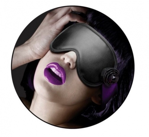 Doc Johnson - 黑玫瑰系列絲質眼罩 照片