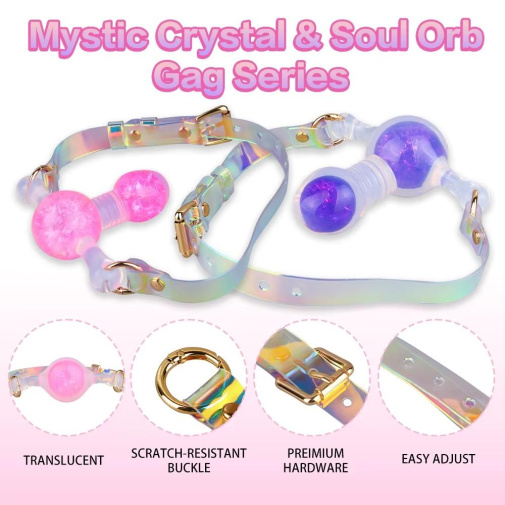 FAAK - Crystal Bite Ball Gag L - Pink 照片