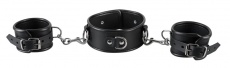 Zado - Leather Neck & Hand Cuffs - Black photo