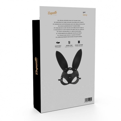 Coquette - Mask w Bunny Ears - Black photo