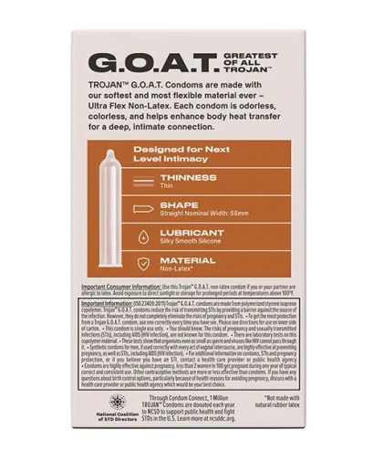 Trojan - G.O.A.T. 非乳膠安全套 10片裝 照片