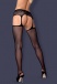 Obsessive - S307 Garter Stockings - Black - S/M/L photo-4