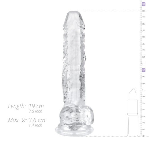 Easytoys - Jelly Realistic Dildo w Balls 17cm - Clear photo