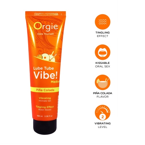 Orgie - Lube Tube Vibe! 輕微震動刺激潤滑劑 鳳梨可樂達 - 100ml 照片