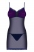 Obsessive - Suella Chemise & Thong - Navy Blue - S/M photo-7