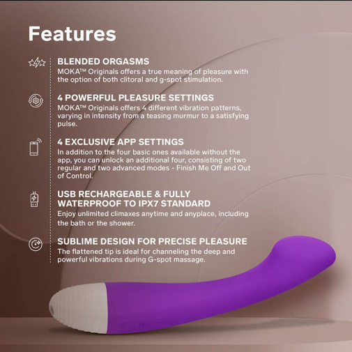 Lelo - Moka Originals APP G-spot Vibrator - Purple 照片