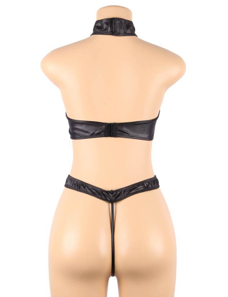 Ohyeah - Exquisite 帶頸圈內衣套裝 - 黑色 - 加大碼 照片