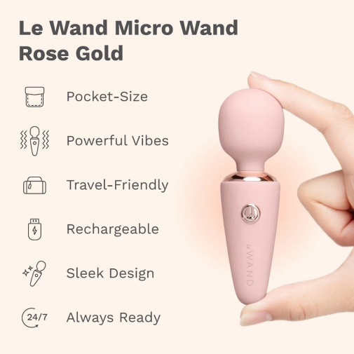 Le Wand - Mini Wand Pocket Massager - Rose Gold photo