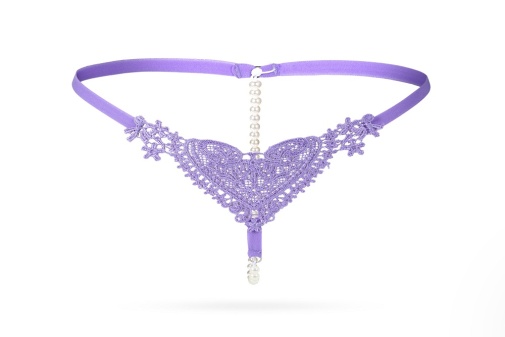 SB - 珍珠丁字裤 162 - 紫色 照片