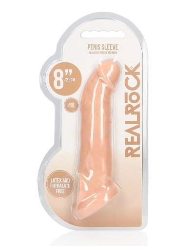 RealRock - Penis Sleeve 8" - Flesh photo