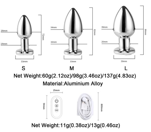 MT - Heart App Vibro Plug S - Clear photo