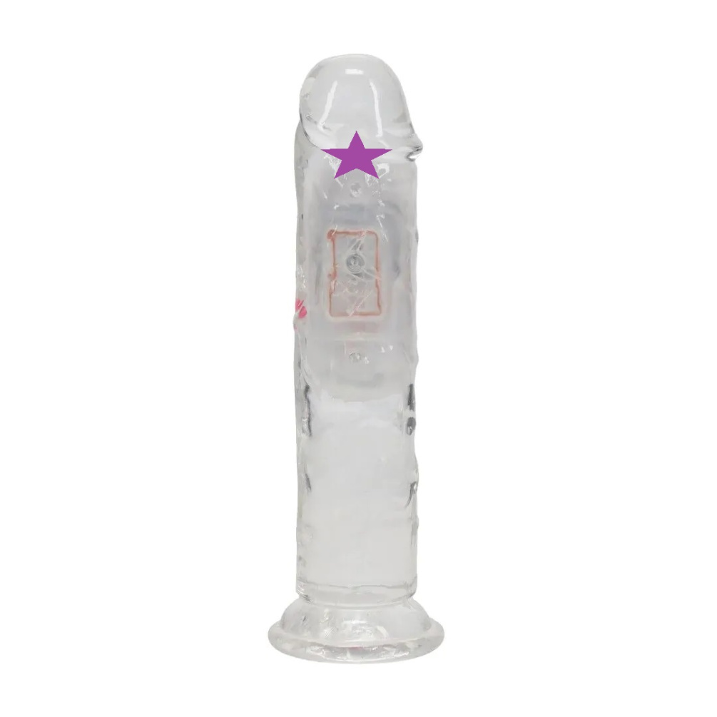 RealRock - 6" LED Vibro Dildo - Clear 照片-2