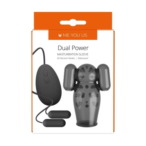 Me You Us - Dual Power Vibro Sleeve - Black 照片