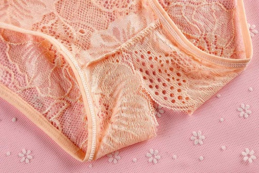 SB - Crotchless Lace Panties - Beige photo