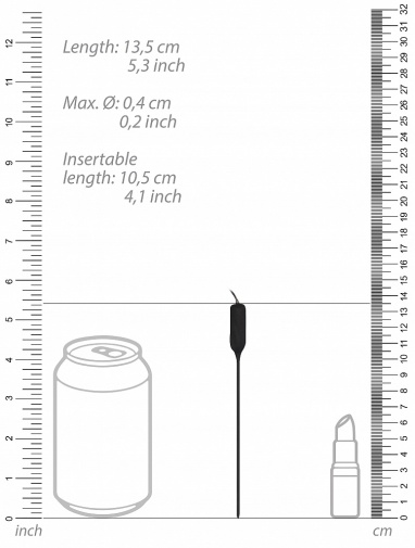 Ouch - 遥控式震动尿道塞 - 黑色 照片