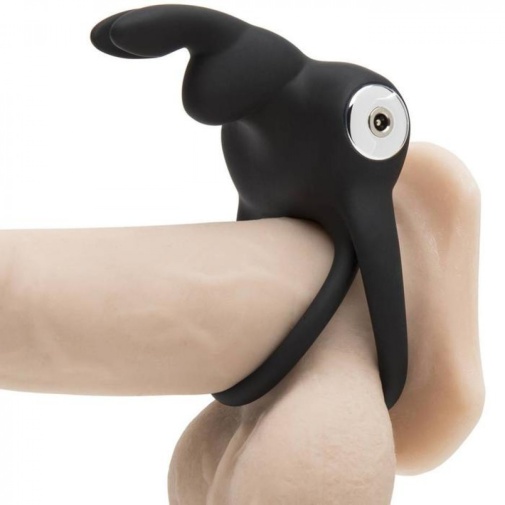 Happy Rabbit - Couples Vibro Ring - Black photo