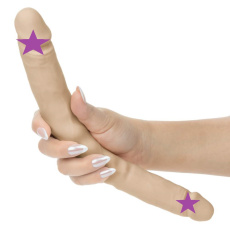 CEN - 12" Studs Dual Dildo - Ivory photo