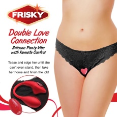 Frisky - Double Love Connection 穿戴式內褲震動器 - 紅色 照片