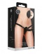 Ouch - Dual Vibro Ribbed Strap-On - Black photo-4