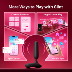 Lovense - Glint 可APP控 情侶互動型震動肛塞 - 黑色 照片