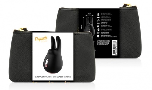 Coquette - Bunny Clitorial Stimulator - Black photo